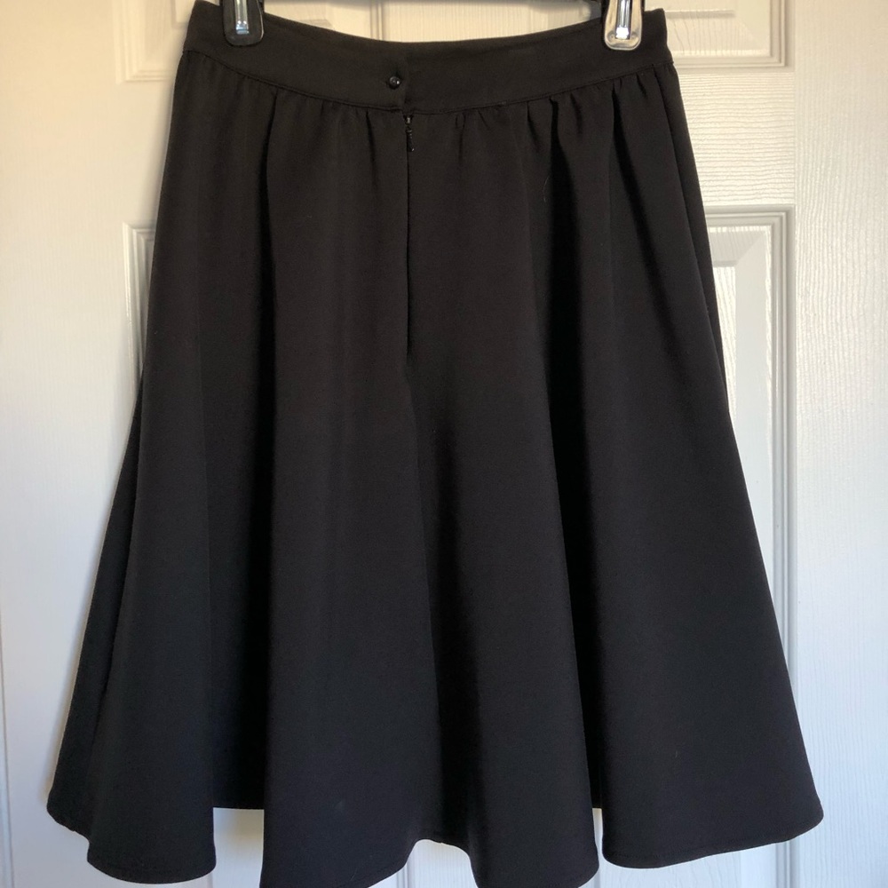 Black scuba a-line skirt
